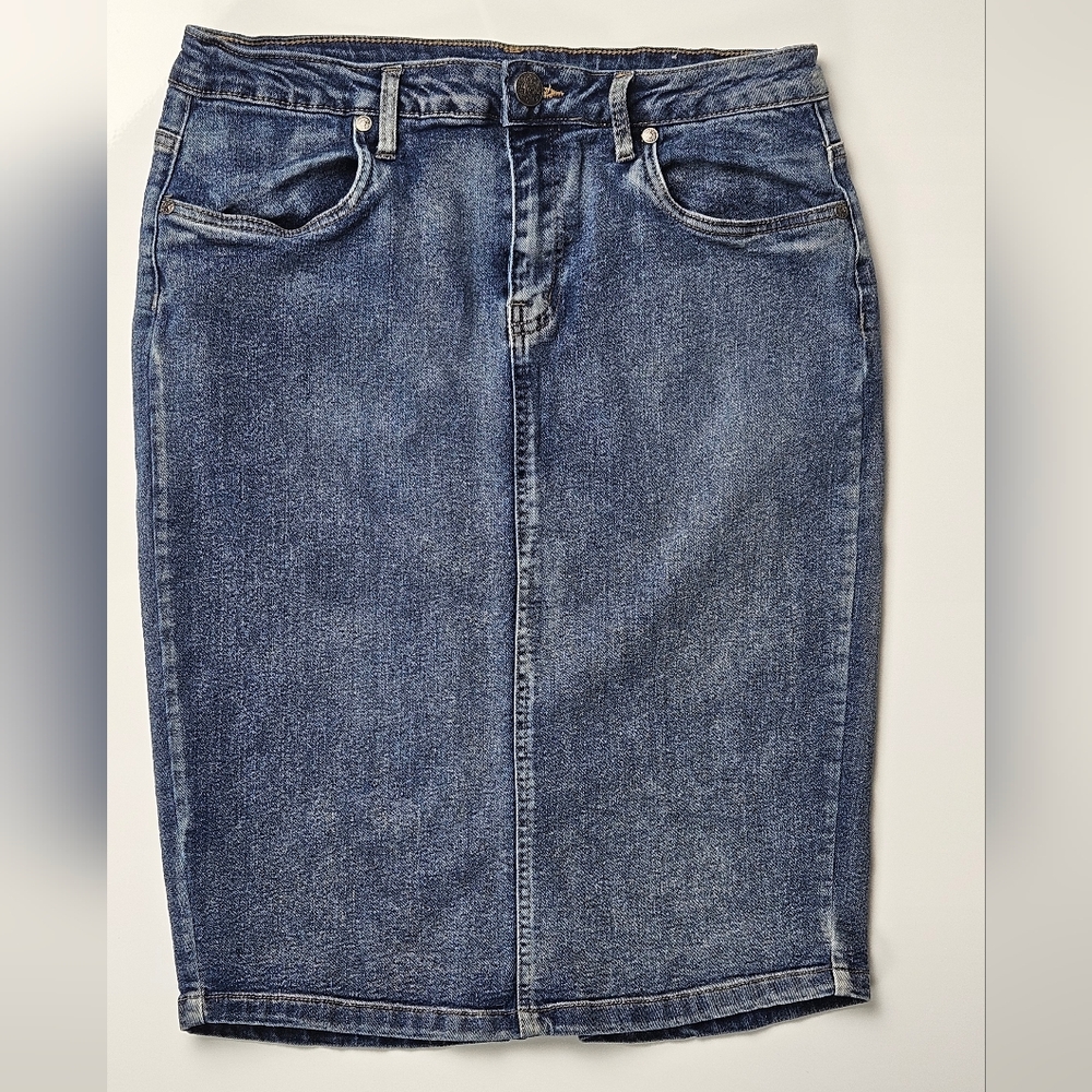 Lexi Stretch Denim Pencil Skirt